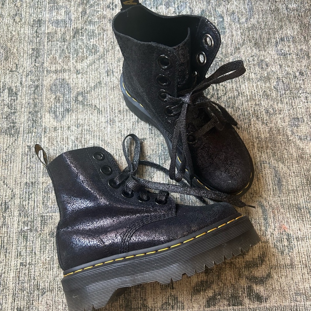 Dr. Martens Molly Glitter Platform Boots